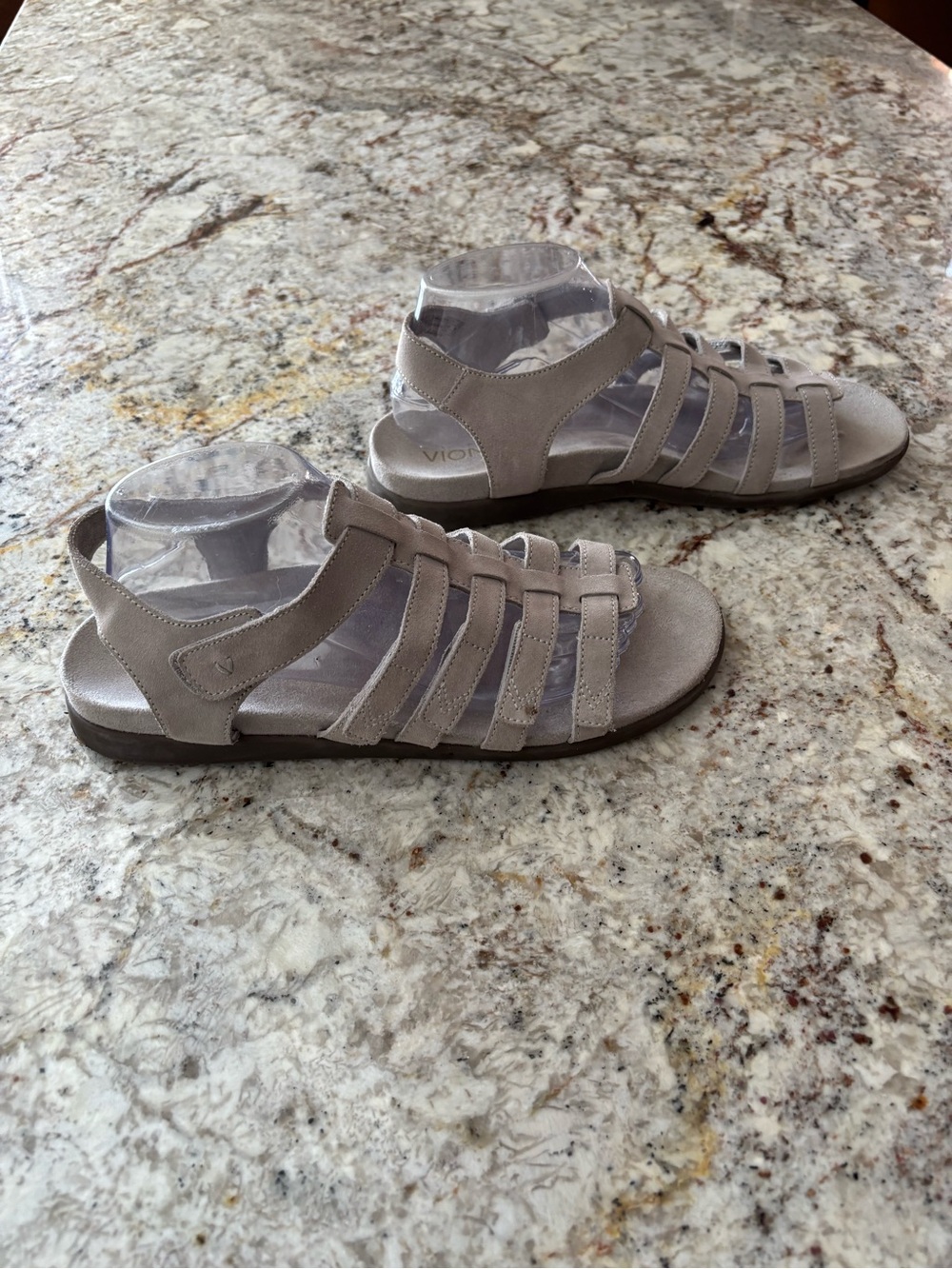 Vionic Strappy Comfort Sandals - Taupe - Picture 2 of 6